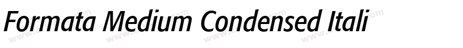 Formata Medium Condensed Italic字体转换